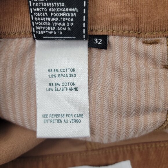 7 FOR ALL MANKIND Womens Pants Sz 32 Cropped Alexa Corduroy BROWN Wide Leg - Picture 9 of 16